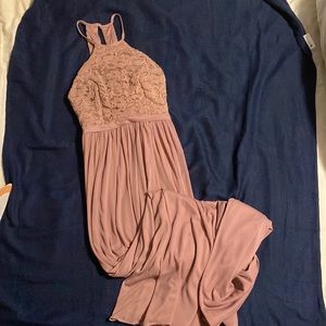 Azazie Vintage Mauve Kartina Bridesmaid Dress Size 0